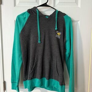 MV Sport Charcoal and Aqua Hoodie